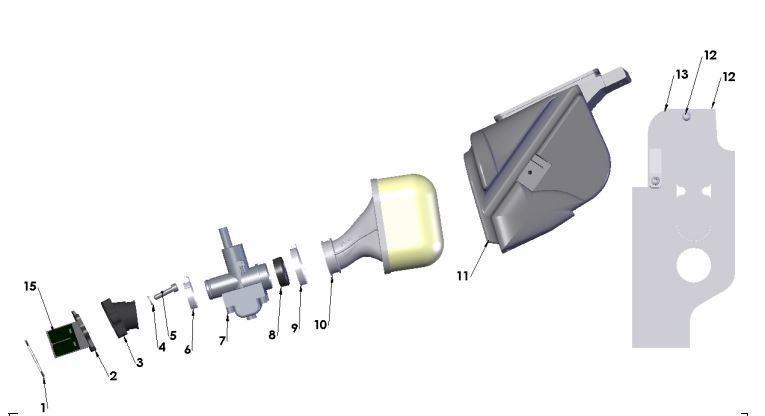 2021 Cobra CX50 JR - AIRBOX & INLET ASSEMBLY