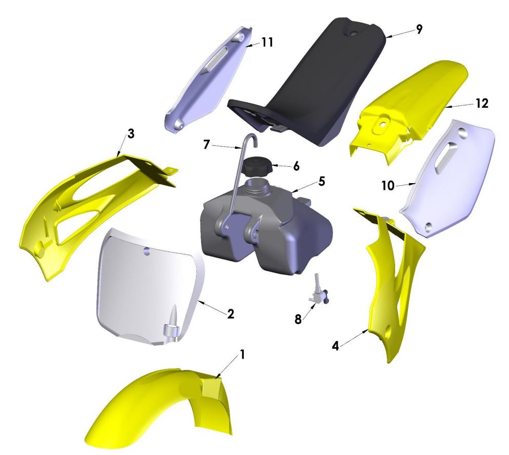 2021 Cobra CX50 JR - BODYWORK - SEAT - TANK