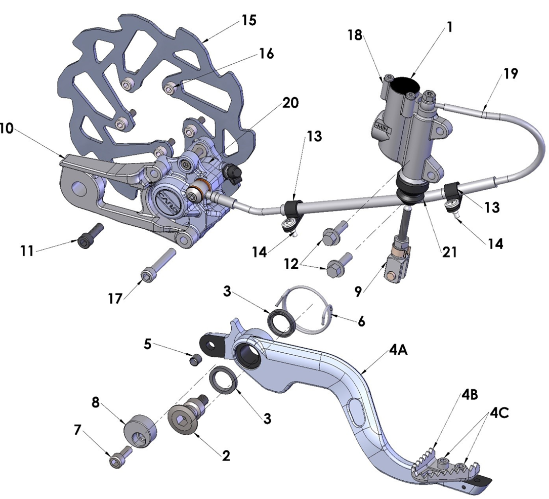 2022 Cobra CX50 JR - BRAKE - REAR
