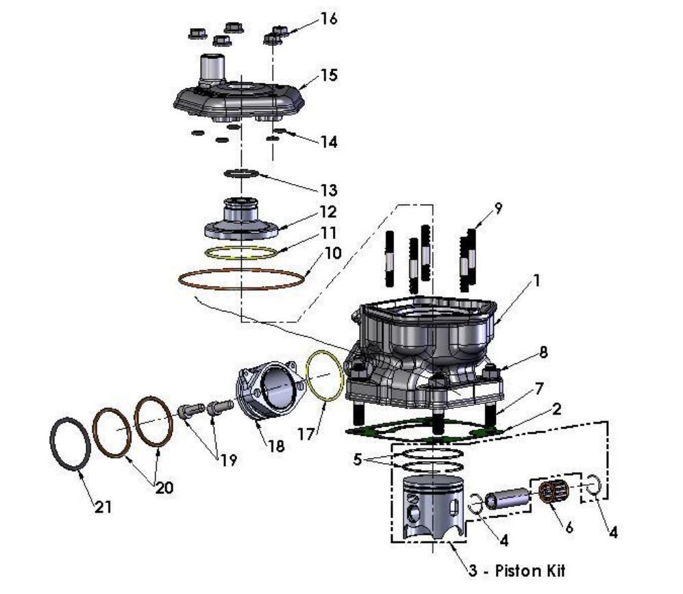 2021 Cobra CX65 - ENGINE - TOP END