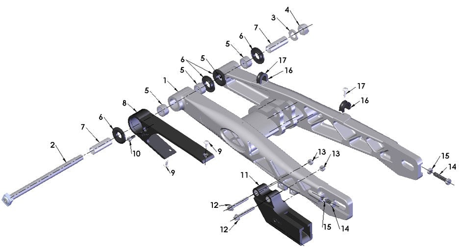 2020 Cobra CX65 - SWINGARM ASSEMBLY