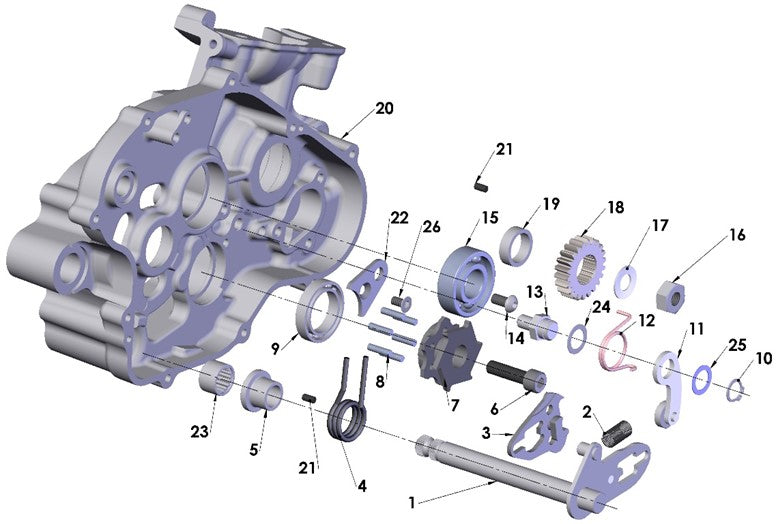 2023 Cobra CX65 - ENGINE - SHIFT MECHANISM
