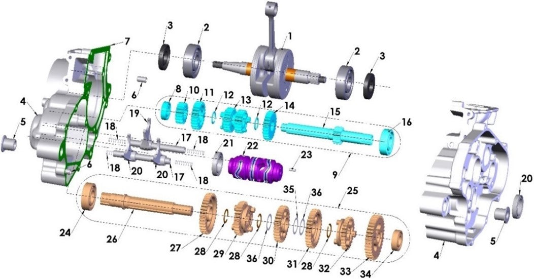 2022 Cobra CX65 - ENGINE - TRANSMISSION