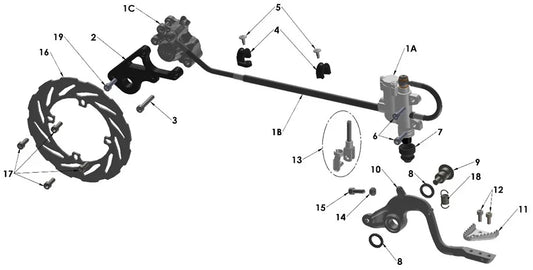 2023 COBRA CX65 - REAR BRAKE SYSTEM