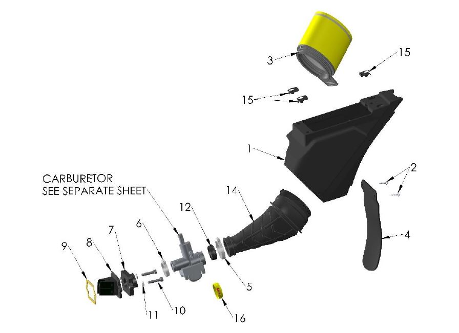 2022 Cobra CX50 SRx King - AIRBOX & INLET SYSTEM