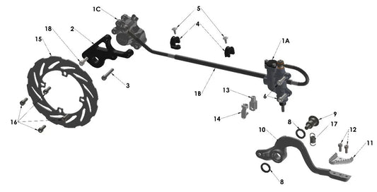 2024 COBRA CX65 - REAR BRAKE SYSTEM