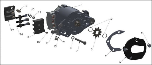 2025 Cobra CX5e - MOTOR - EXTERNAL - SPROCKET SIDE