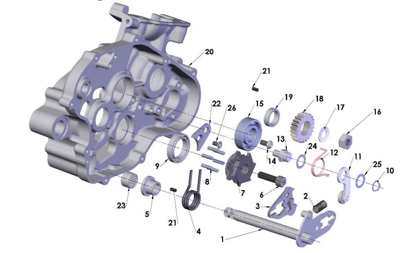 2025 Cobra CX65 - ENGINE - SHIFT MECHANISM