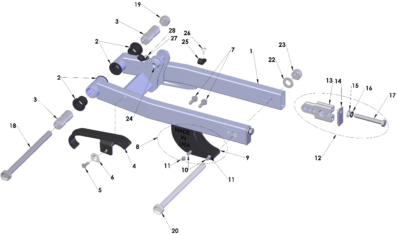 2018 Cobra CX50 P3 - SWINGARM ASSEMBLY