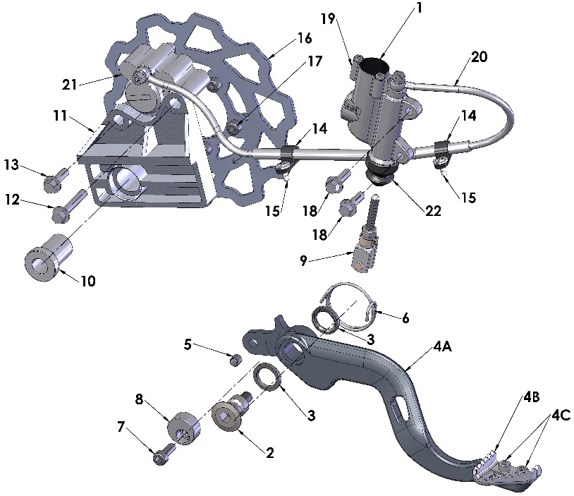 2017 Cobra CX50 P3 - BRAKE - REAR