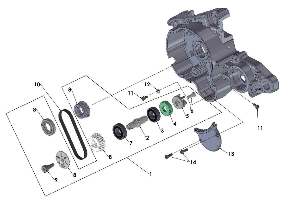 2021 Cobra CX50 JR - ENGINE - WATER PUMP