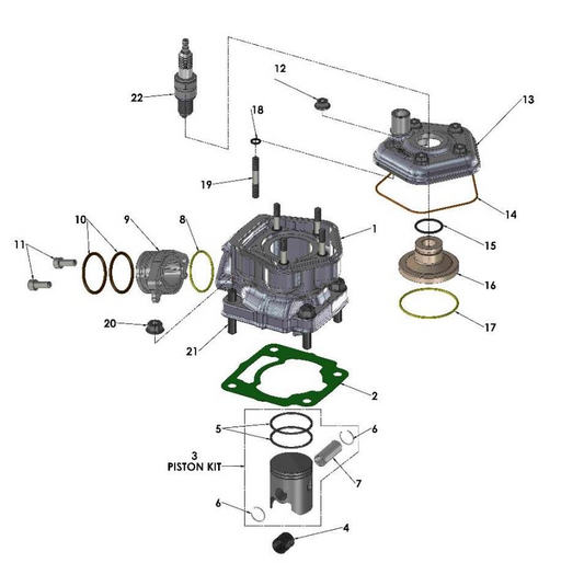 2020 Cobra CX50 FWE - ENGINE - TOP END