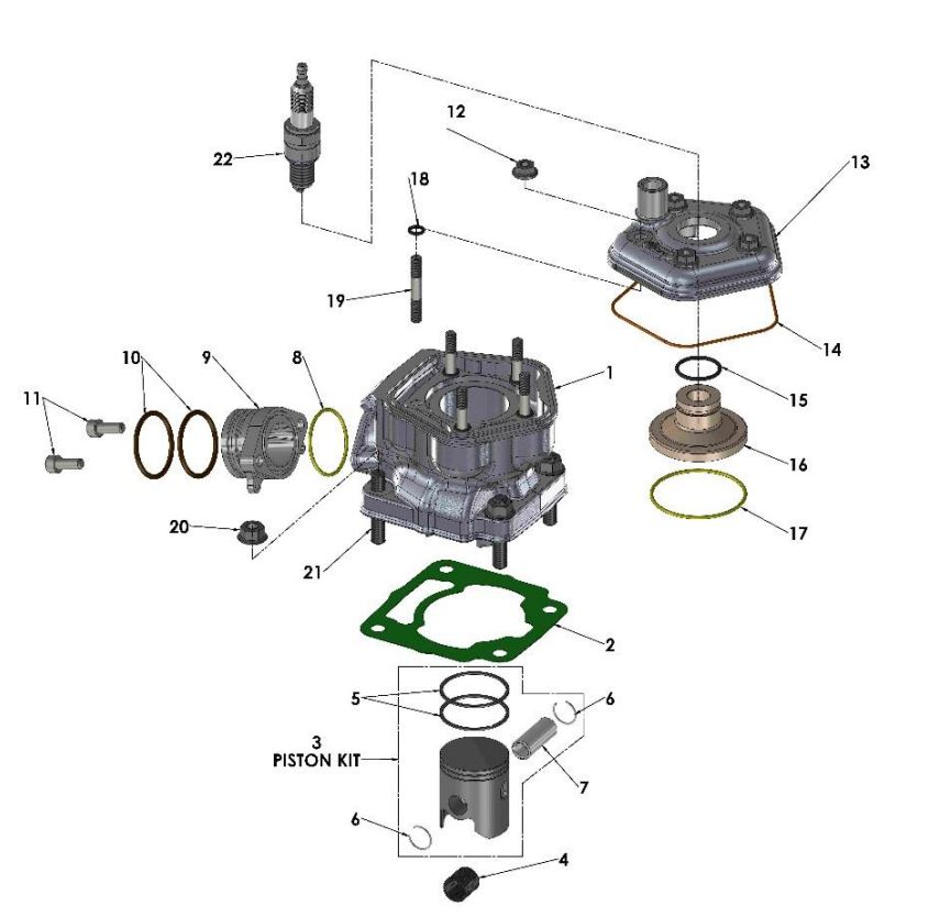 2019 Cobra CX50 KING - ENGINE - TOP END